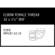 Marley Philmac Elbow Female Thread 32 x 1¼ BSP - MM307.32.32